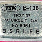 RG-1H10,(B-136) คัทเอาท์ HITACHI TR2Z-37 24V.